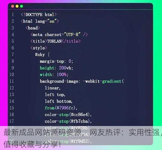 最新成品网站源码资源，网友热评：实用性强，值得收藏与分享！