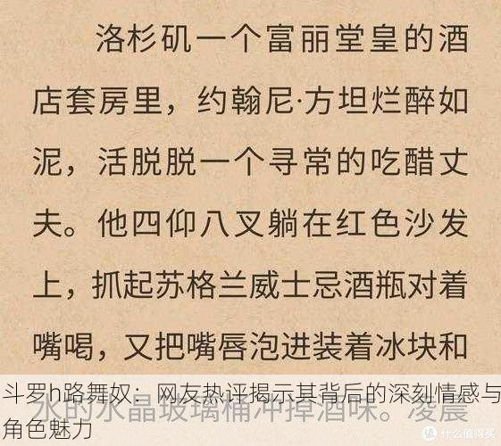 斗罗h路舞奴：网友热评揭示其背后的深刻情感与角色魅力
