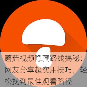 蘑菇视频隐藏路线揭秘：网友分享超实用技巧，轻松找到最佳观看路径！