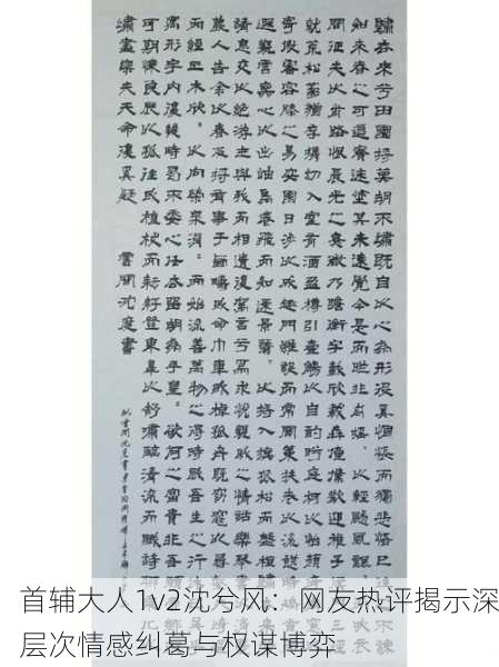首辅大人1v2沈兮风：网友热评揭示深层次情感纠葛与权谋博弈