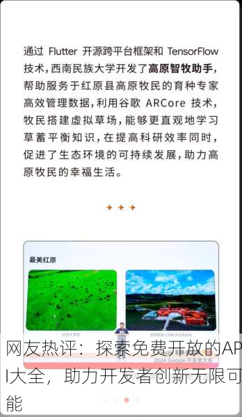 网友热评：探索免费开放的API大全，助力开发者创新无限可能