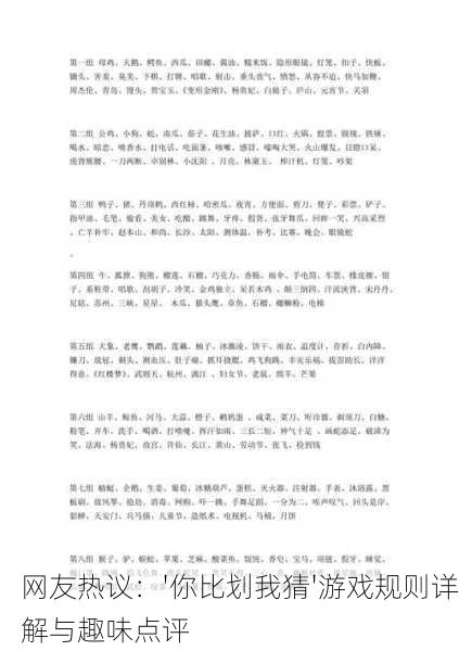 网友热议：'你比划我猜'游戏规则详解与趣味点评