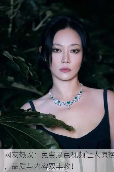 网友热议：免费黡色视频让人惊艳，品质与内容双丰收！