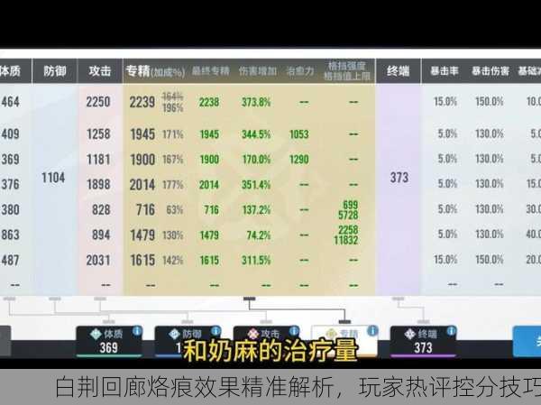 白荆回廊烙痕效果精准解析，玩家热评控分技巧