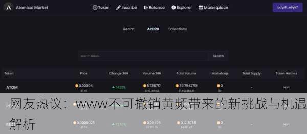 网友热议：www不可撤销黄频带来的新挑战与机遇解析