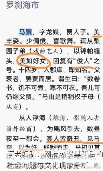 阿老妇乱：网友热议其背后的社会问题与文化现象分析