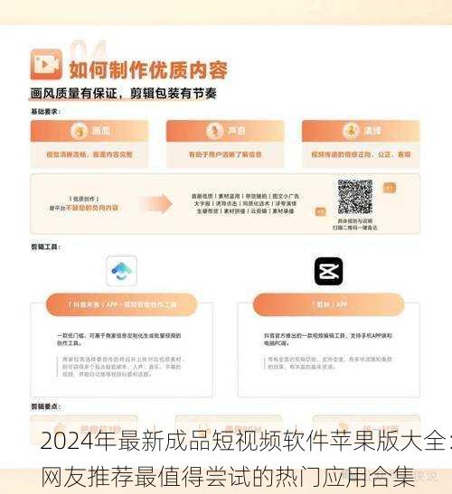 2024年最新成品短视频软件苹果版大全：网友推荐最值得尝试的热门应用合集
