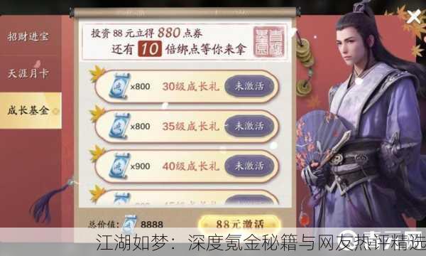 江湖如梦：深度氪金秘籍与网友热评精选
