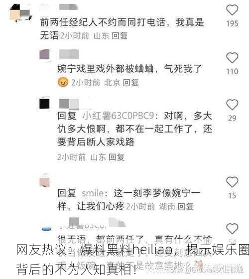 网友热议：爆料黑料heiliao，揭示娱乐圈背后的不为人知真相！