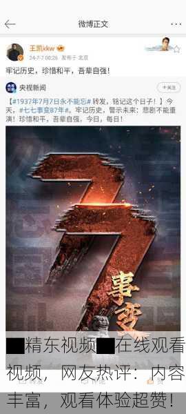 ▇精东视频▇在线观看视频，网友热评：内容丰富，观看体验超赞！