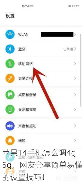 苹果14手机怎么调4g5g，网友分享简单易懂的设置技巧！