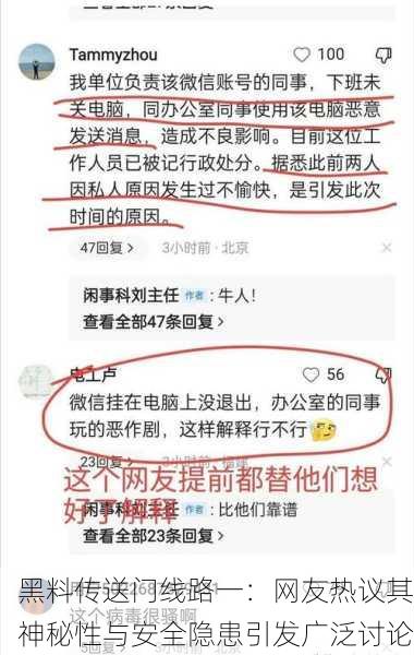 黑料传送门线路一：网友热议其神秘性与安全隐患引发广泛讨论