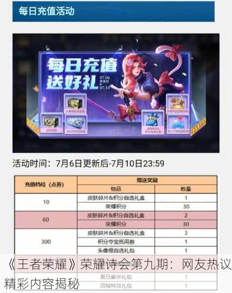 《王者荣耀》荣耀诗会第九期：网友热议精彩内容揭秘