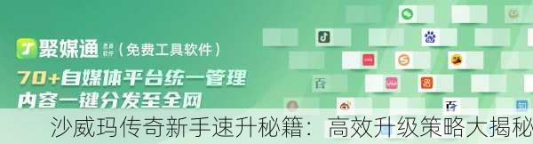 沙威玛传奇新手速升秘籍：高效升级策略大揭秘