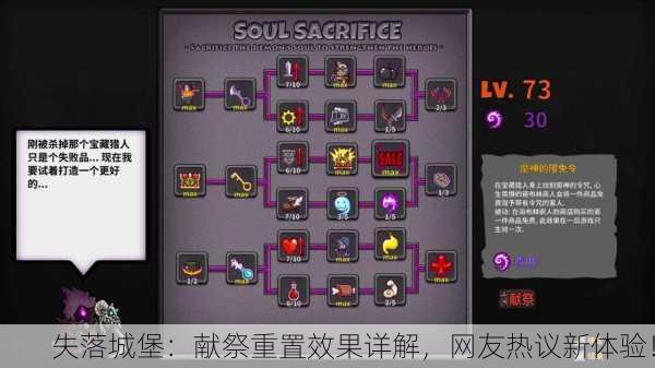 失落城堡：献祭重置效果详解，网友热议新体验！