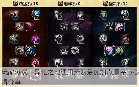 玩家热议：异化之地通用天赋最优加点顺序与心得分享