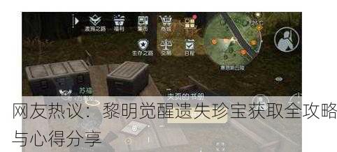 网友热议：黎明觉醒遗失珍宝获取全攻略与心得分享