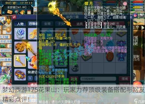 梦幻西游175花果山：玩家力荐顶级装备搭配与网友精彩点评！