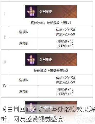 《白荆回廊》流星坠处烙痕效果解析，网友盛赞视觉盛宴！