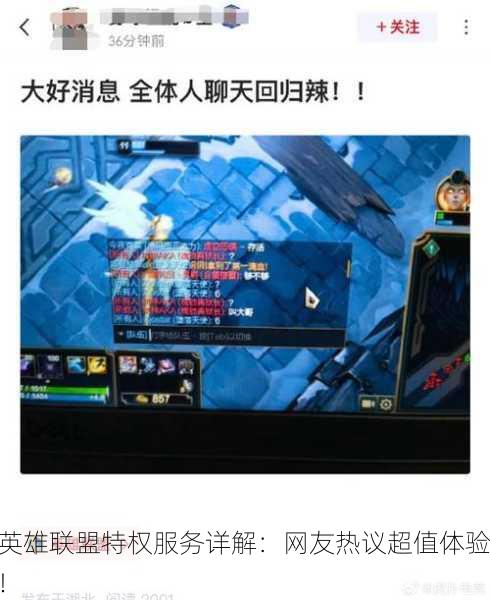 英雄联盟特权服务详解：网友热议超值体验！