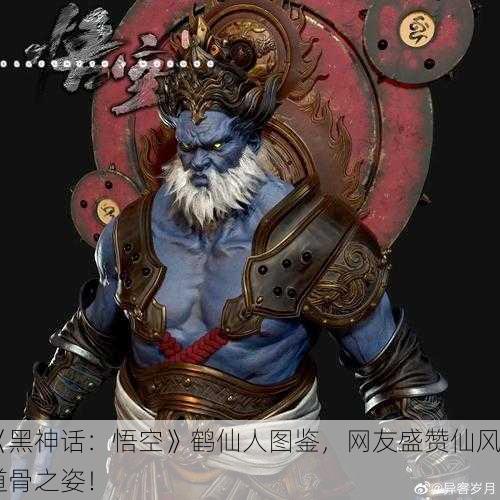 《黑神话：悟空》鹤仙人图鉴，网友盛赞仙风道骨之姿！