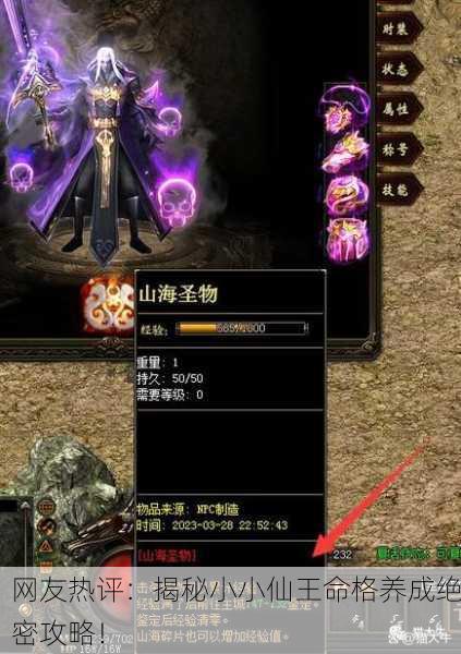 网友热评：揭秘小小仙王命格养成绝密攻略！