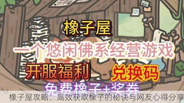 橡子屋攻略：高效获取橡子的秘诀与网友心得分享