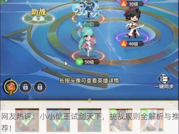 网友热评：小小仙王试剑天下，挑战规则全解析与推荐！