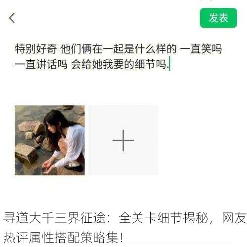 寻道大千三界征途：全关卡细节揭秘，网友热评属性搭配策略集！