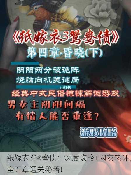 纸嫁衣3鸳鸯债：深度攻略+网友热评，全五章通关秘籍！