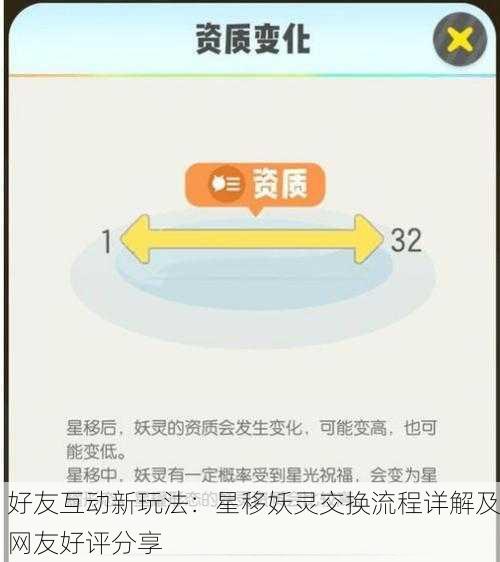 好友互动新玩法：星移妖灵交换流程详解及网友好评分享