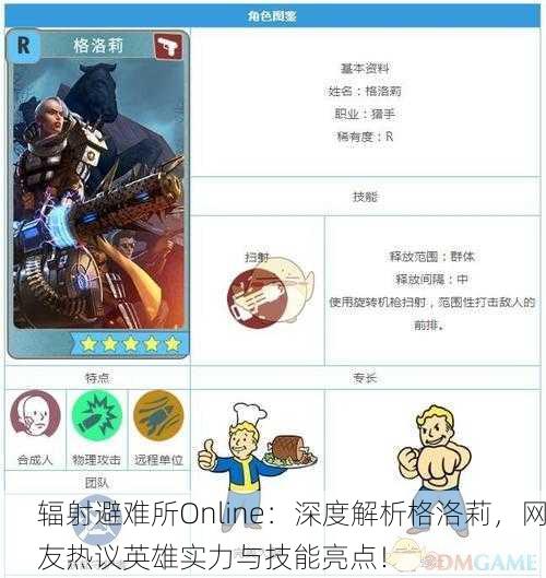 辐射避难所Online：深度解析格洛莉，网友热议英雄实力与技能亮点！