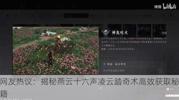 网友热议：揭秘燕云十六声凌云踏奇术高效获取秘籍