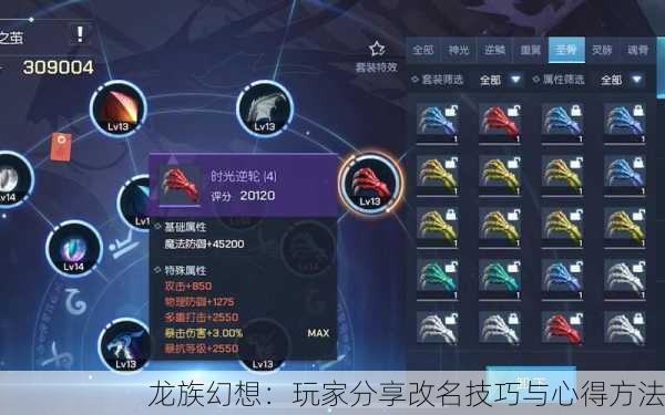 龙族幻想：玩家分享改名技巧与心得方法