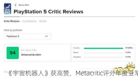 《宇宙机器人》获高赞，Metacritic评分年度亚军