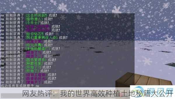 网友热评：我的世界高效种植土地秘籍大公开！