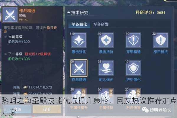 黎明之海圣殿技能优选提升策略，网友热议推荐加点方案