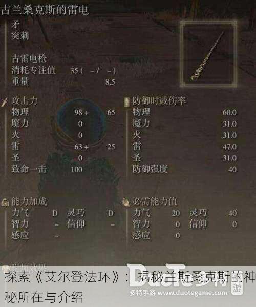 探索《艾尔登法环》：揭秘兰斯桑克斯的神秘所在与介绍