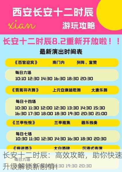 长安十二时辰：高效攻略，助你快速升级解锁新剧情！