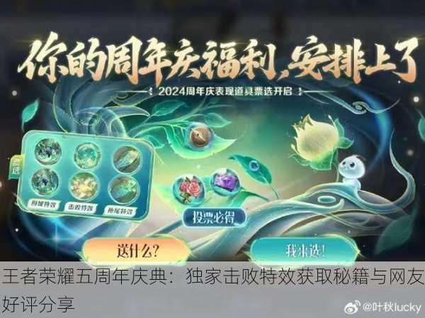 王者荣耀五周年庆典：独家击败特效获取秘籍与网友好评分享
