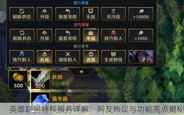 英雄联盟特权服务详解：网友热议与功能亮点揭秘