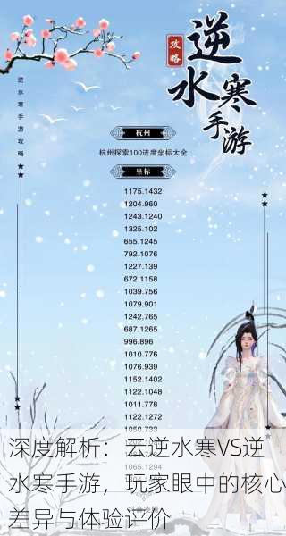 深度解析：云逆水寒VS逆水寒手游，玩家眼中的核心差异与体验评价