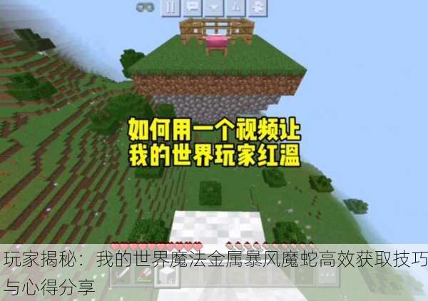 玩家揭秘：我的世界魔法金属暴风魔蛇高效获取技巧与心得分享