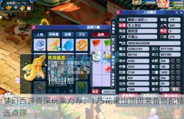 梦幻西游资深玩家力荐：175花果山顶级装备搭配精选点评