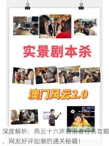 深度解析：燕云十六声兽语者任务攻略，网友好评如潮的通关秘籍！