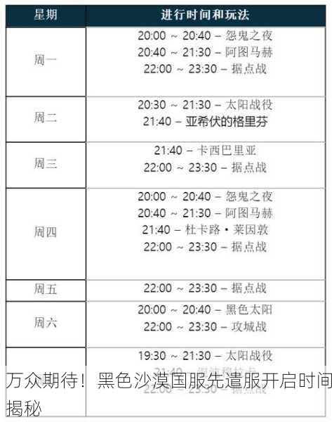 万众期待！黑色沙漠国服先遣服开启时间揭秘