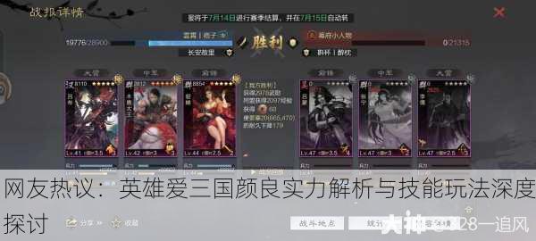 网友热议：英雄爱三国颜良实力解析与技能玩法深度探讨